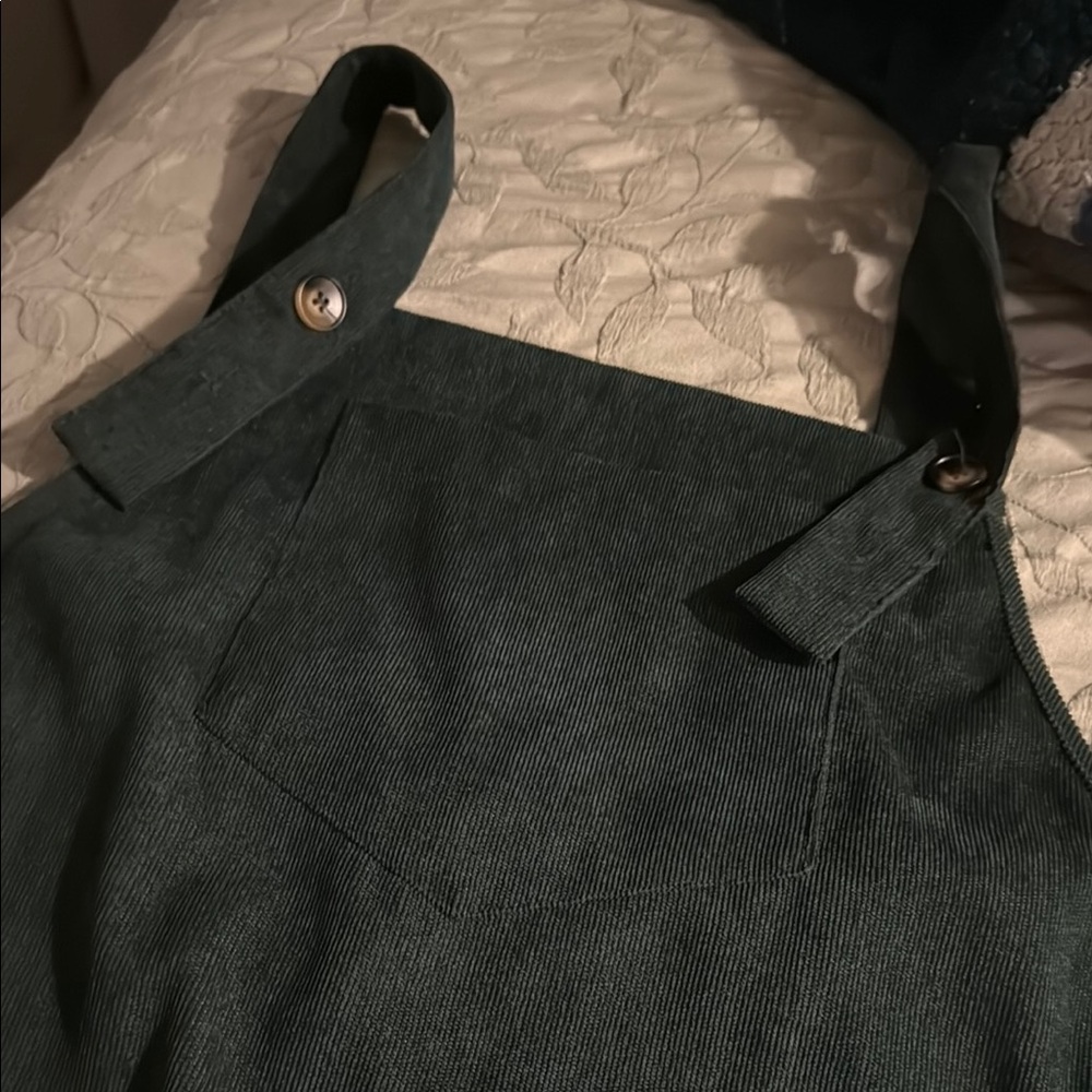 Green Corduroy Overalls